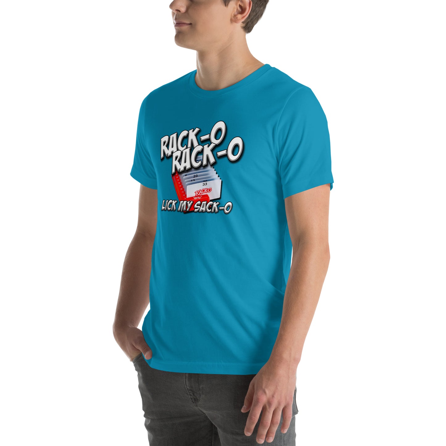 Rack-O Sack-O Unisex t-shirt