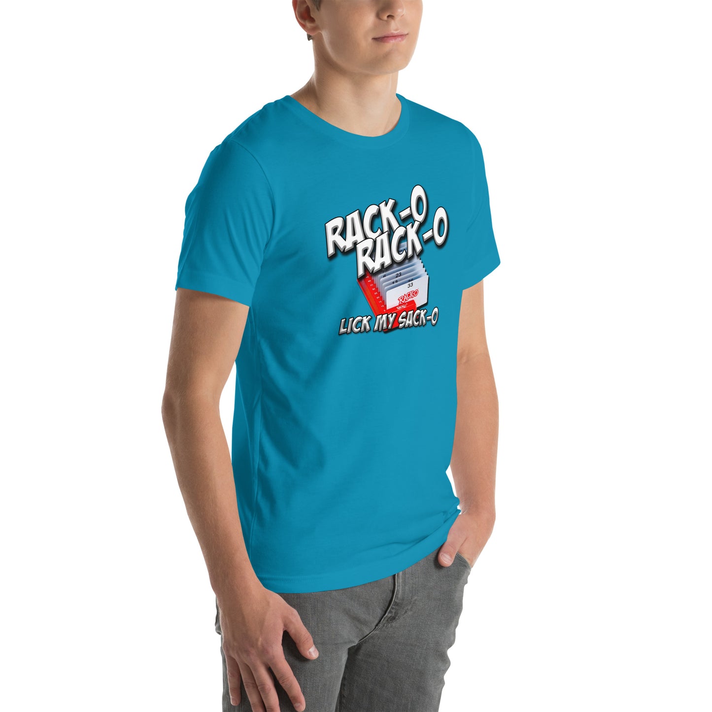 Rack-O Sack-O Unisex t-shirt