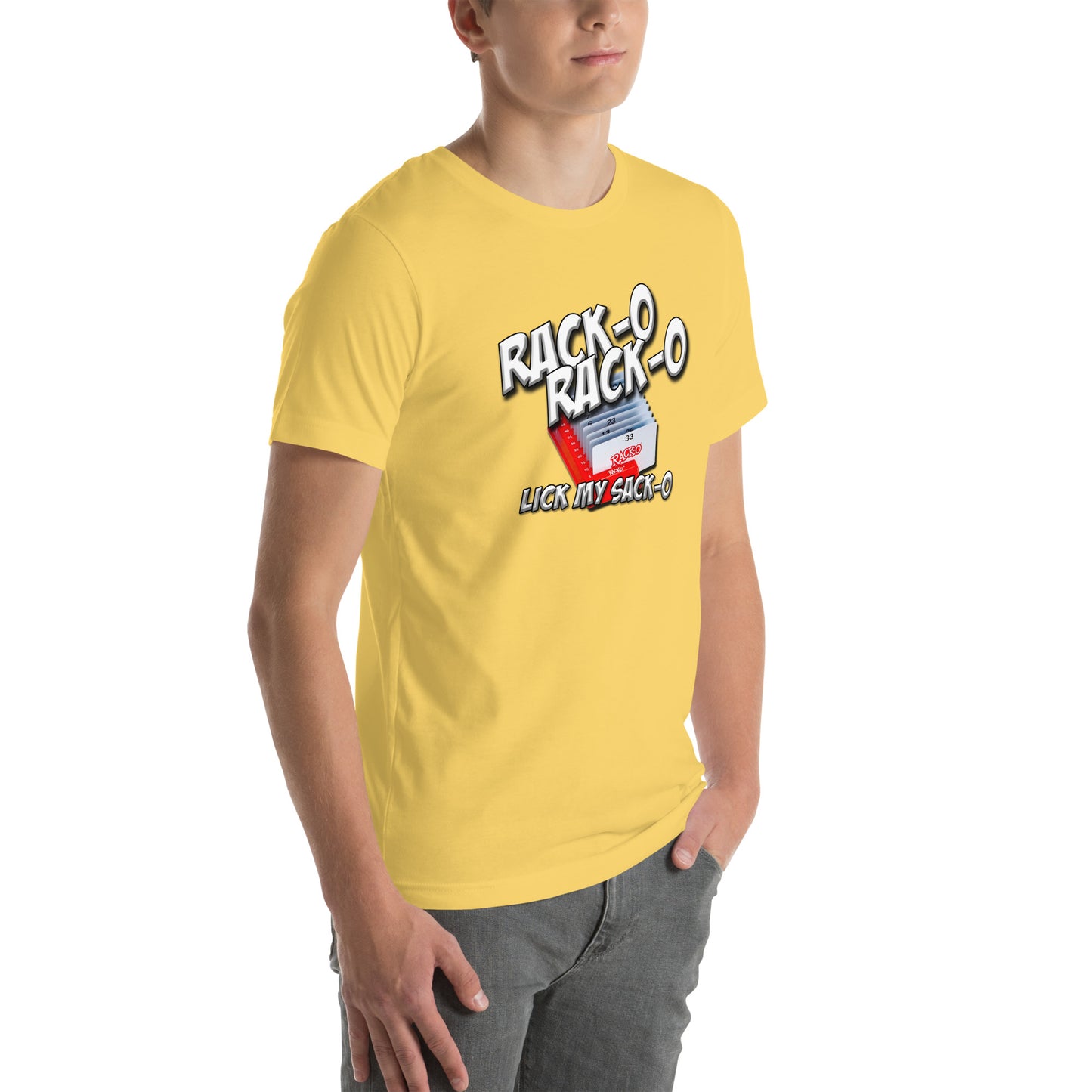 Rack-O Sack-O Unisex t-shirt